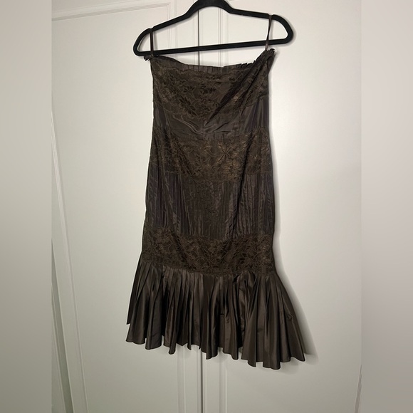 Y2K Vintage Banana Republic Silk Blend Western Formal Cocktail Dress - Picture 11 of 15